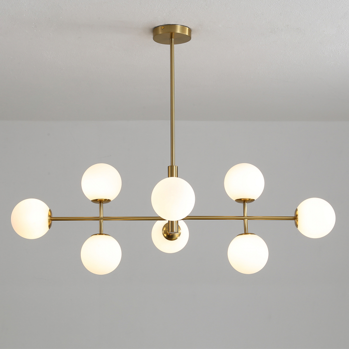 Lustra DORIS, auriu/alb, 8*G9, lungime 95 cm - ACB [3]