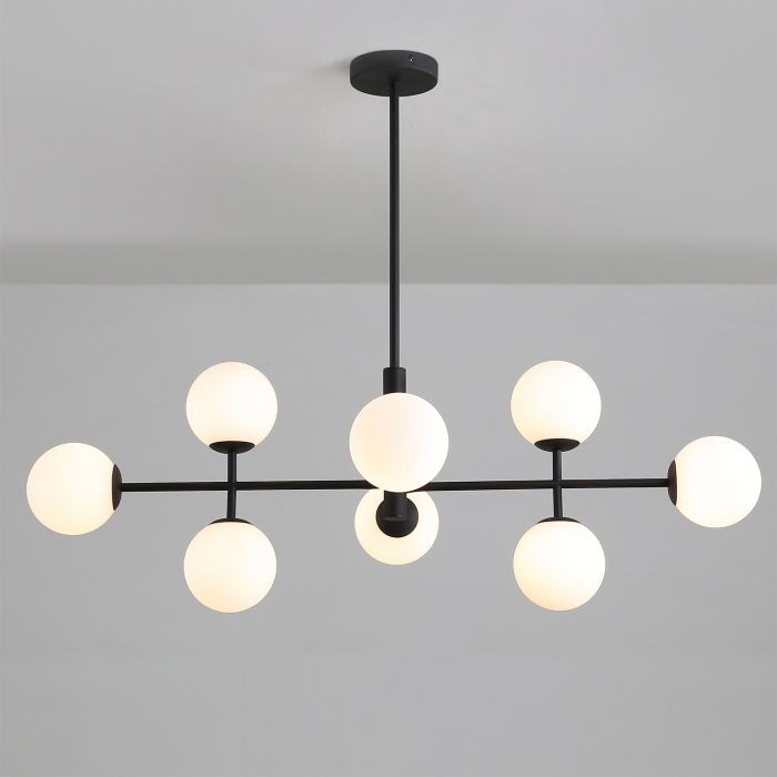 Lustra DORIS, negru/alb, 8*G9, lungime 95 cm - ACB [3]