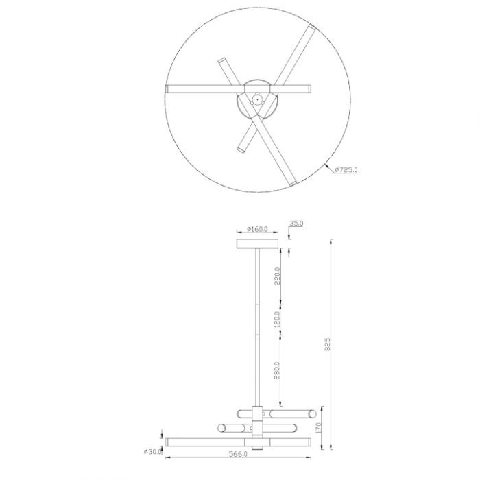 Lustra LED AXIS, alb/auriu, 28W, 3000K, diametru 72.5 cm - MAYTONI [3]