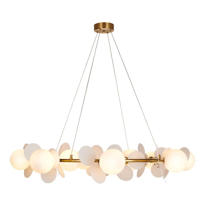 Lustră suspendată CHIC, alb/auriu, 105 cm - STEP INTO DESIGN [7]