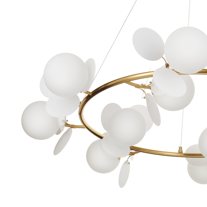 Lustră suspendată CHIC, alb/auriu, 105 cm - STEP INTO DESIGN [8]