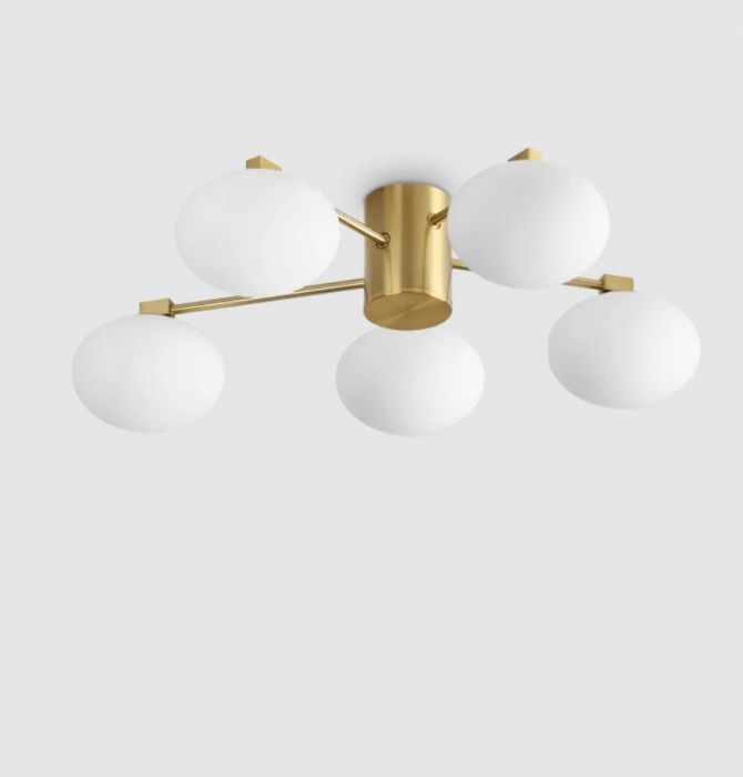 Lustra tip plafoniera HERMES V, alama/alb, 5*G9, diametru 60 cm - IDEAL LUX [2]