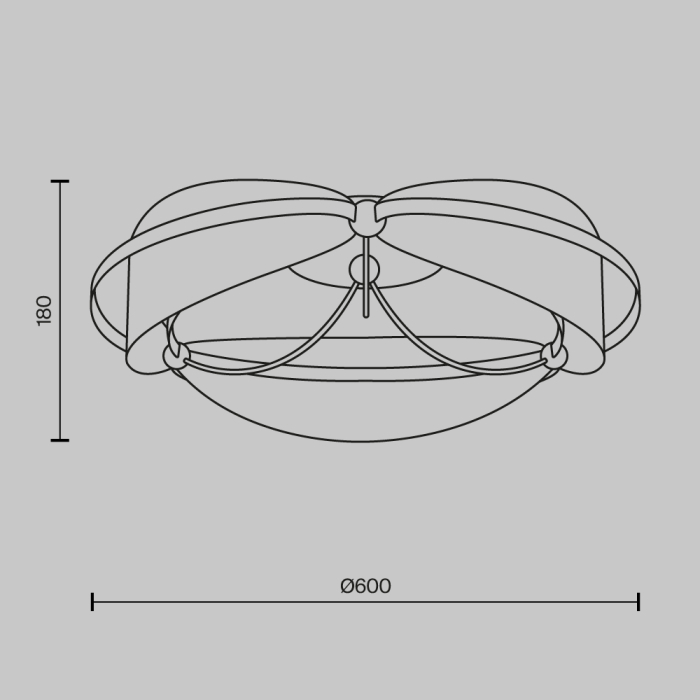Lustră tip plafonieră LED BREEZE, alama, 60 cm - MAYTONI MOD281CL-L45BS3K [5]