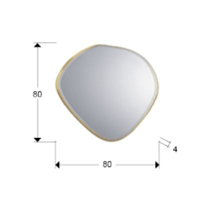 Oglinda decorativa MIMO, forma ovala neregulata, rama aurie, latime 80 cm - SCHULLER [4]