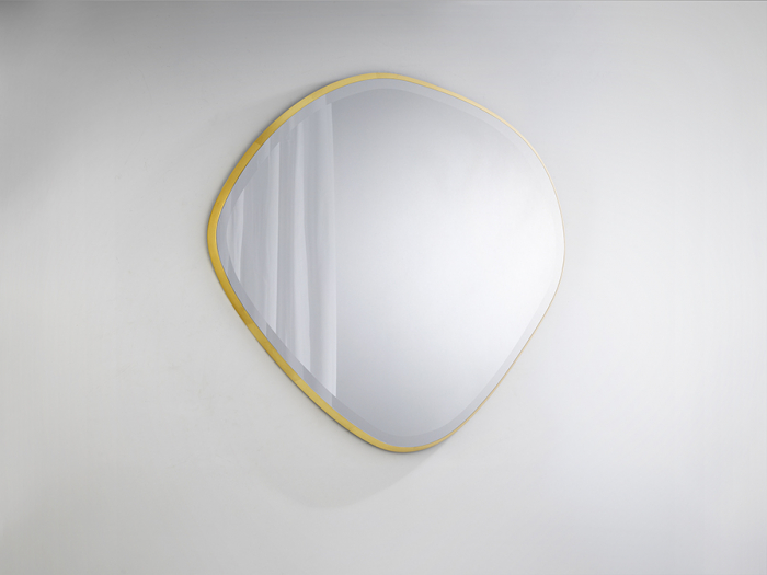 Oglinda decorativa MIMO, forma ovala neregulata, rama aurie, latime 80 cm - SCHULLER [2]