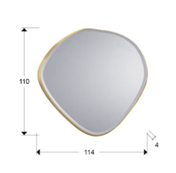 Oglinda decorativa MIMO, forma neregulata, rama aurie, latime 114 cm - SCHULLER [4]