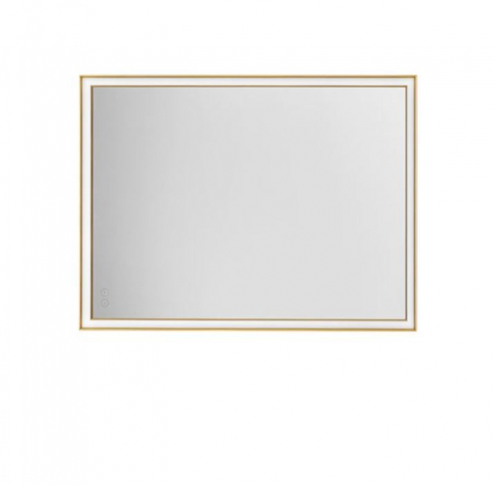 Oglinda dreptunghiulara LED AMBOR, iluminare frontala, rama aurie, 2488 lm, IP44, intrerupator touch, functie dezaburire, 60*80 cm - NOVA LUCE [4]