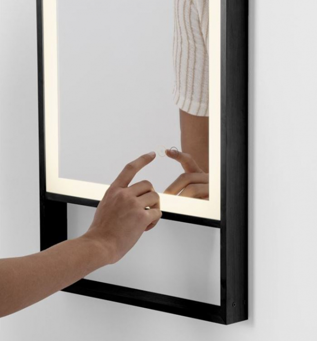 Oglinda dreptunghiulara LED DOUL, iluminare frontala, 385 lm, IP44, intrerupator touch, functie dezaburire, 40*120 cm - NOVA LUCE [2]