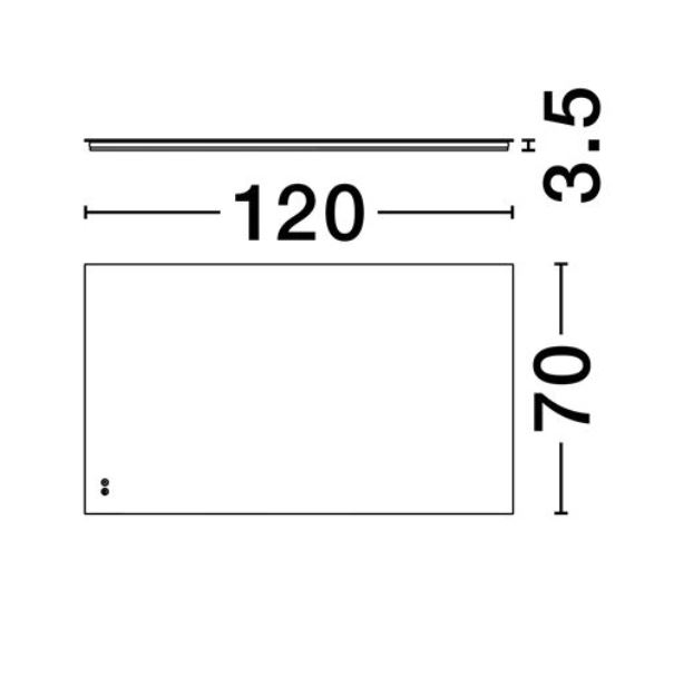 Oglinda pentru baie LED ALDA, iluminare indirecta, 1005 lm, IP44, intrerupator touch, functie dezaburire, 120*70 cm - NOVA LUCE [8]