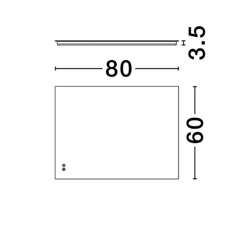Oglinda pentru baie LED ALDA, iluminare indirecta, 978 lm, IP44, intrerupator touch, functie dezaburire, 60*80 cm - NOVA LUCE [6]