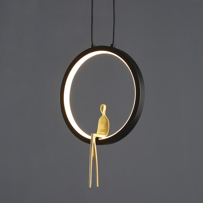 Lampă suspendată LED AMICI, negru/auriu, 3000K - Step into Design [6]