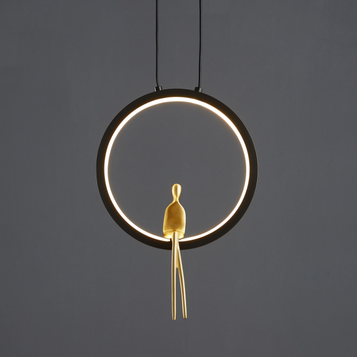 Lampă suspendată LED AMICI, negru/auriu, 3000K - Step into Design [5]