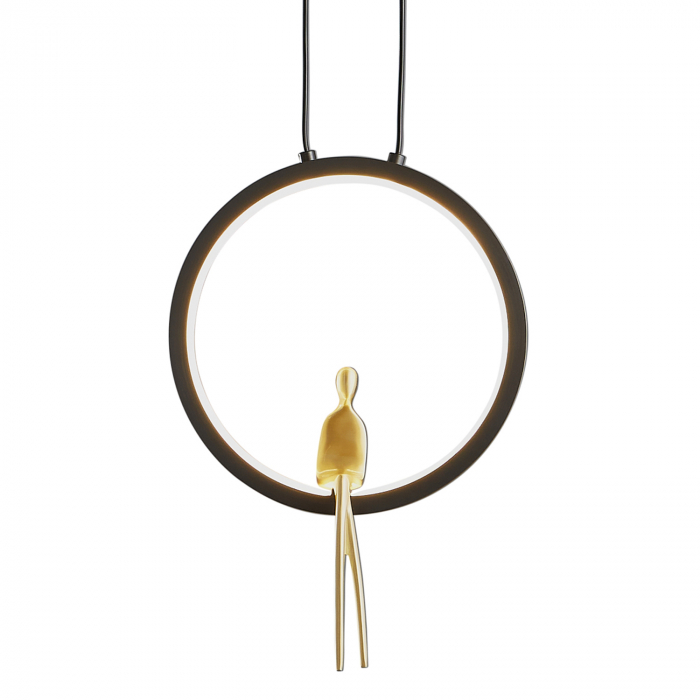 Lampă suspendată LED AMICI, negru/auriu, 3000K - Step into Design [4]
