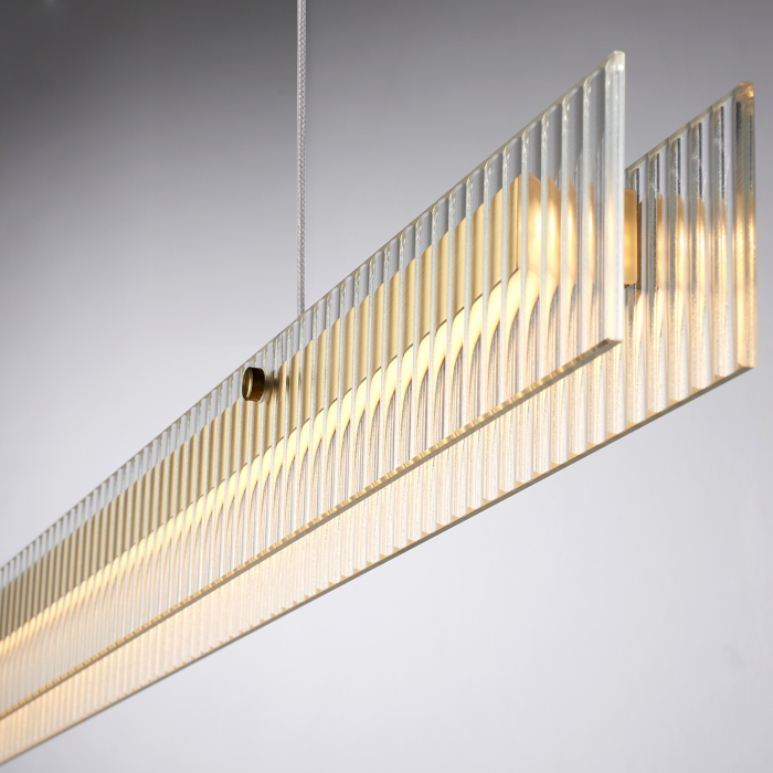 Lustră suspendată LED LONGIN aurie, 3000K, 120 cm [3]