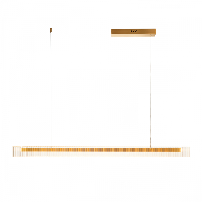 Lustră suspendată LED LONGIN aurie, 3000K, 120 cm [16]