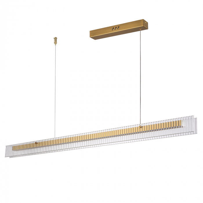 Lustră suspendată LED LONGIN aurie, 3000K, 120 cm [5]