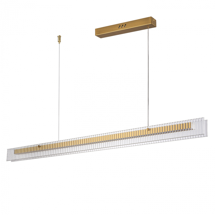 Lustră suspendată LED LONGIN aurie, 3000K, 120 cm [4]