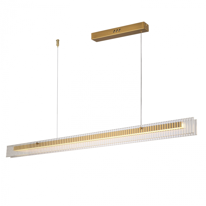 Lustră suspendată LED LONGIN aurie, 3000K, 120 cm [2]