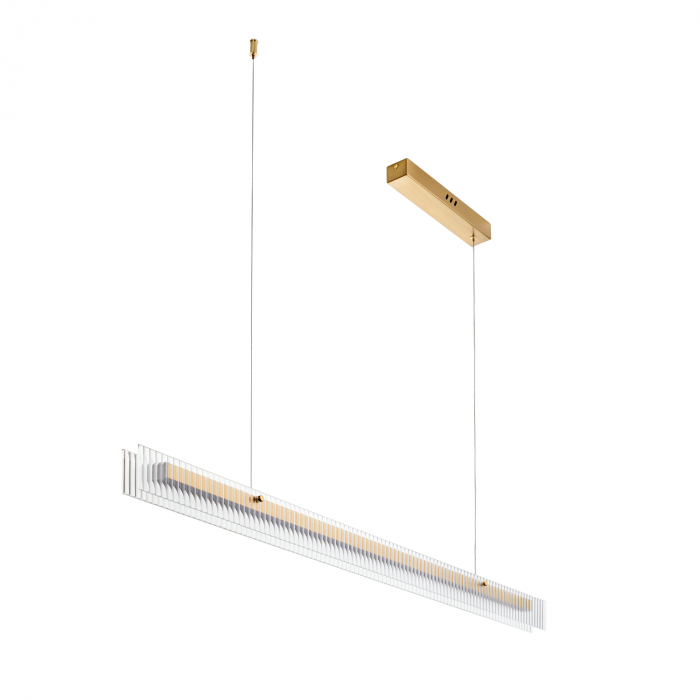Lustră suspendată LED LONGIN aurie, 3000K, 120 cm [9]