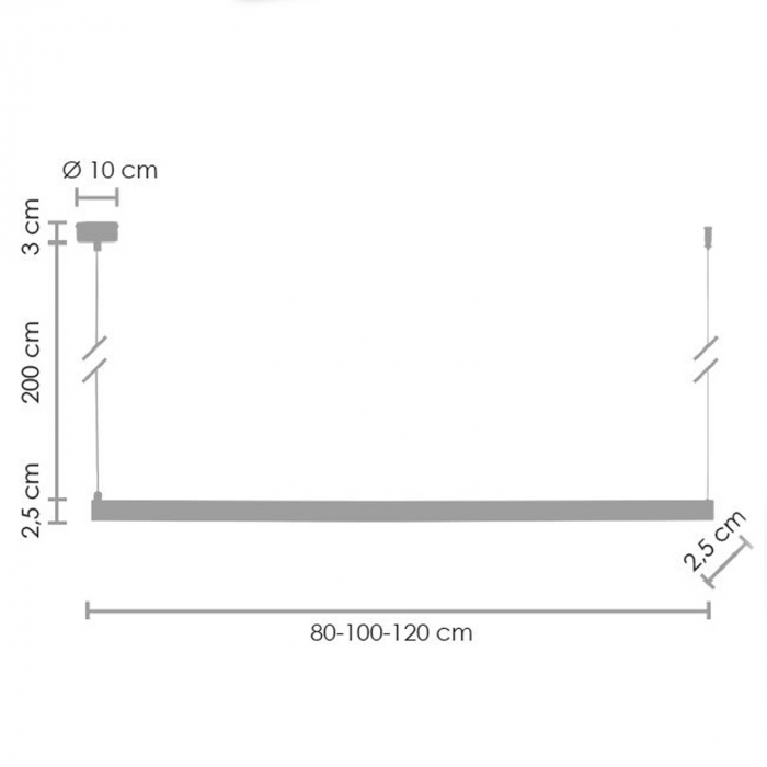 Lampă suspendată LED BEAM titan, 3000K, 80 cm - Step into Design [2]