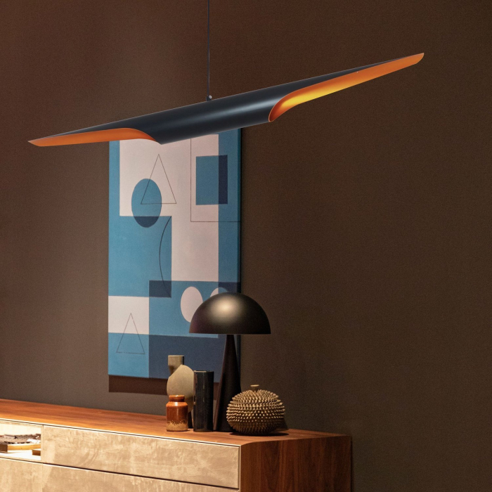 Lampă suspendată TUBE neagră, 100 cm - Step into Design [6]