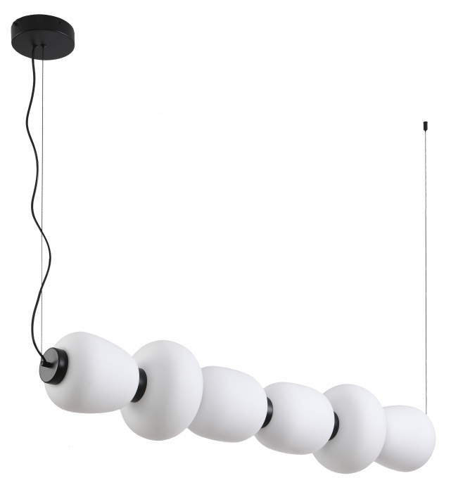 Lampă suspendată LED BRILLA-6, negru/alb, 3000 K, 125 cm [1]