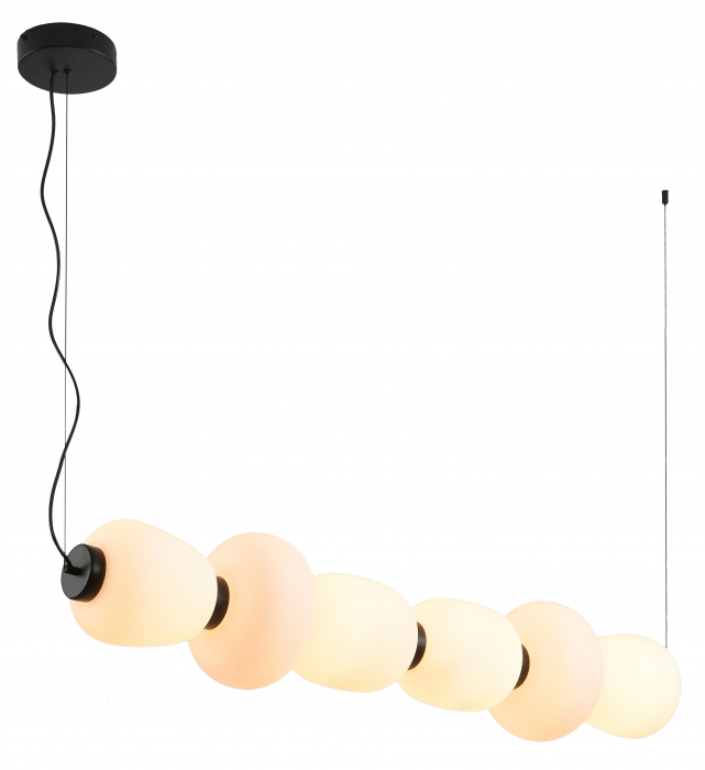 Lampă suspendată LED BRILLA-6, negru/alb, 3000 K, 125 cm [2]