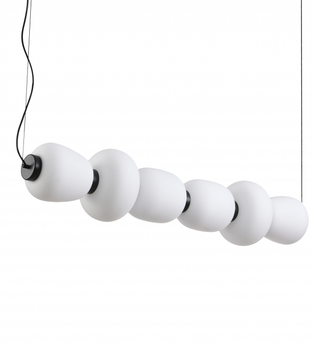 Lampă suspendată LED BRILLA-6, negru/alb, 3000 K, 125 cm [9]