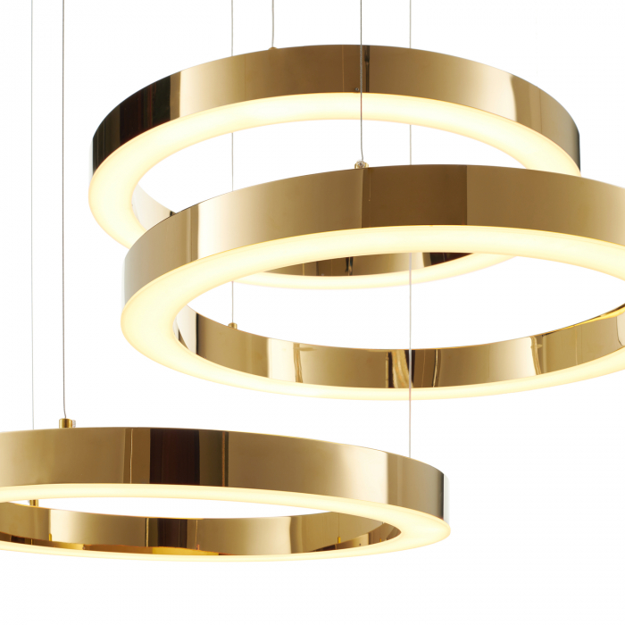 Lampă suspendată LED CIRCLE, aurie, 3x60 cm - Step into Design [5]