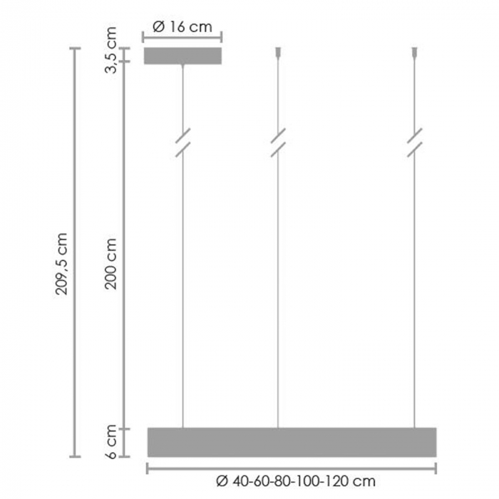 Lampa suspendata titan LED CIRCLE 80 cm - Step into Design [6]