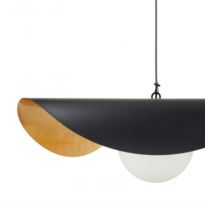 Lustră suspendată ENZO, negru/auriu, 60 cm - Step Into Design [13]