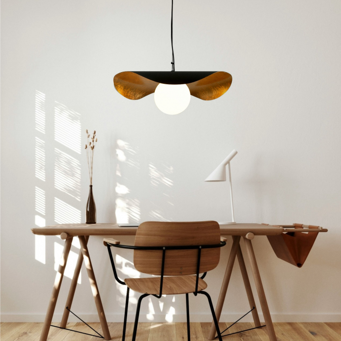 Lustră suspendată ENZO, negru/auriu, 60 cm - Step Into Design [4]