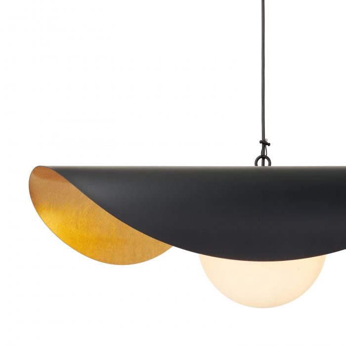 Lustră suspendată ENZO, negru/auriu, 60 cm - Step Into Design [12]