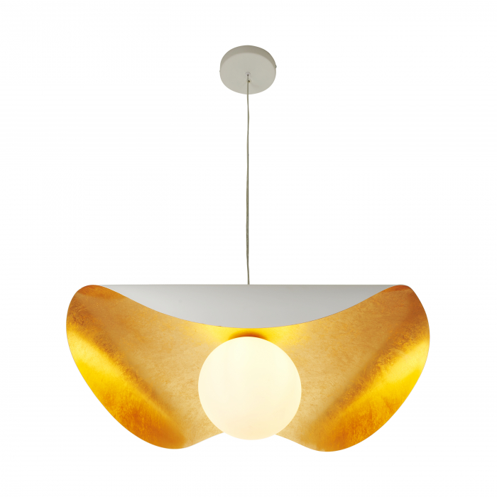 Lustră suspendată Enzo, alb/auriu, 80 cm - Step Into Design [6]