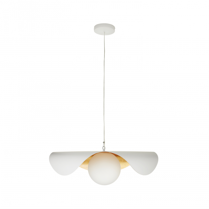 Lustră suspendată Enzo, alb/auriu, 80 cm - Step Into Design [1]