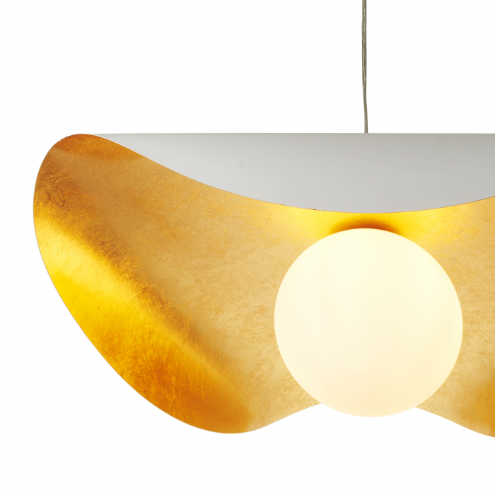 Lustră suspendată Enzo, alb/auriu, 80 cm - Step Into Design [15]