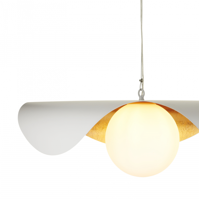 Lustră suspendată Enzo, alb/auriu, 80 cm - Step Into Design [11]