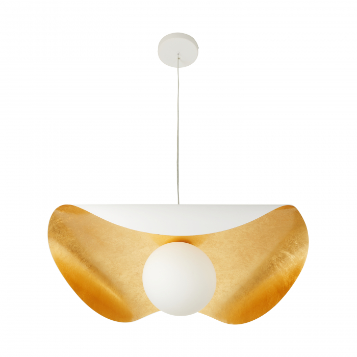 Lustră suspendată Enzo, alb/auriu, 80 cm - Step Into Design [4]