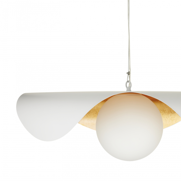 Lustră suspendată Enzo, alb/auriu, 80 cm - Step Into Design [9]