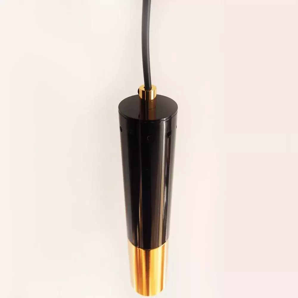 Lampă suspendată GOLDEN PIPE-1, neagră cu auriu - Step into Design [2]