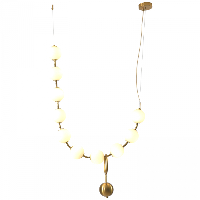 Lampă suspendată LED CORALLI, alb/alamă, 150 cm - Step into Design [4]