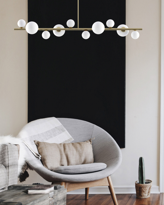 Lampa suspendata gold MILKY DROP 120 cm Step into Design [9]