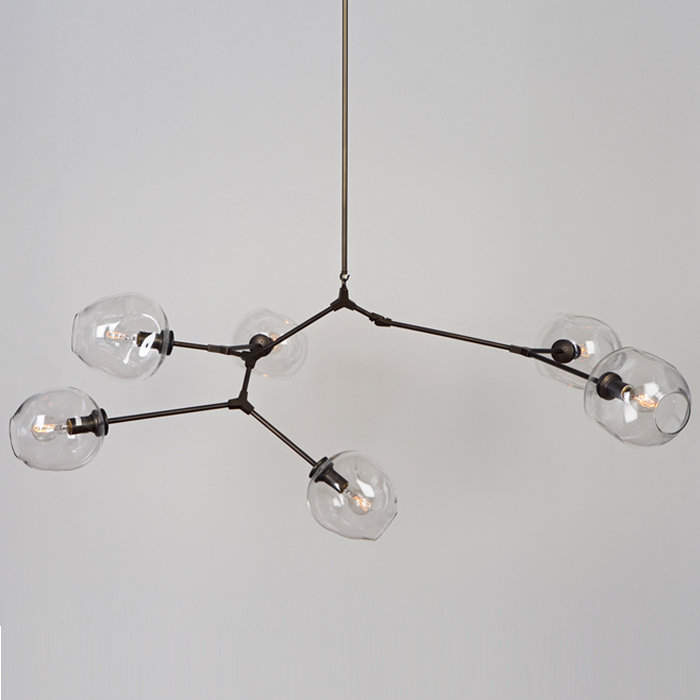 Lampa suspendata neagra MODERN ORCHID 6 / 130 cm Step into Design [7]
