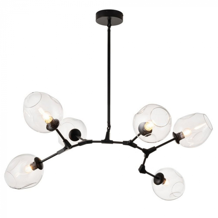 Lampa suspendata neagra MODERN ORCHID 6 / 130 cm Step into Design [2]