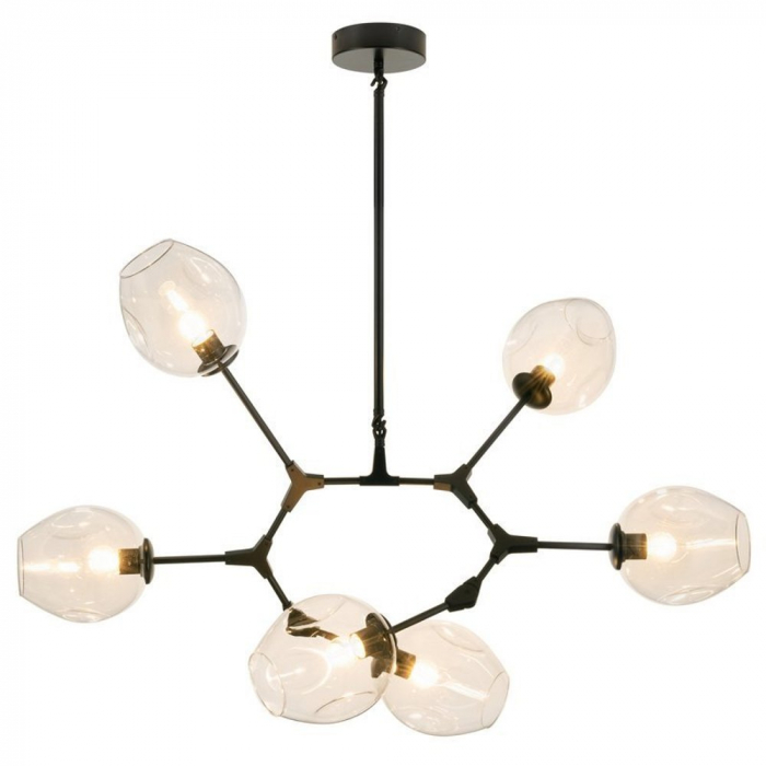 Lampa suspendata neagra MODERN ORCHID 6 / 130 cm Step into Design [3]