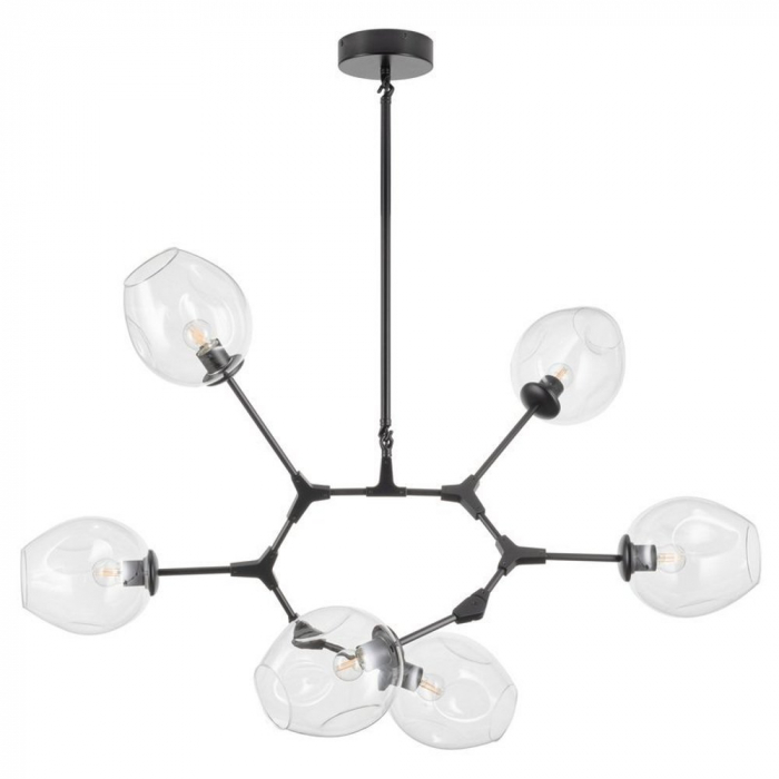 Lampa suspendata neagra MODERN ORCHID 6 / 130 cm Step into Design [6]