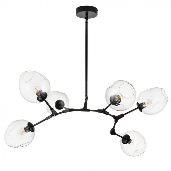 Lampa suspendata neagra MODERN ORCHID 6 / 130 cm Step into Design [5]