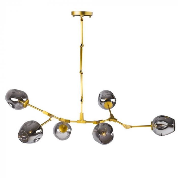 Lampa suspendata gold&smoky MODERN ORCHID 6 / 130 cm Step into Design [3]