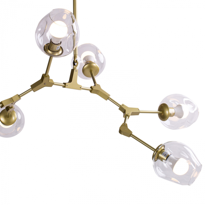 Lampa suspendata gold MODERN ORCHID 6 / 130 cm Step into Design [2]