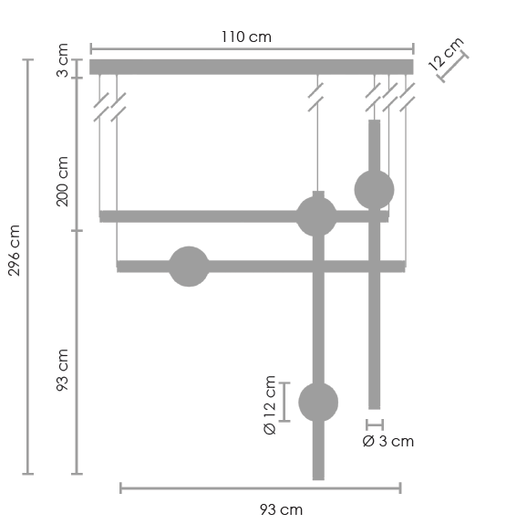 Lampa suspendata LED O-LINE S-4, alama, 37W, 3000K, lungime 110 cm - STEP INTO DESIGN [6]